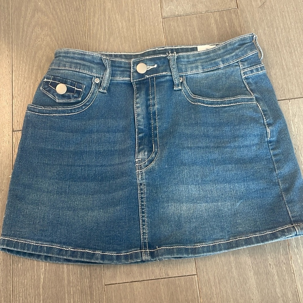 Denim mini skirt